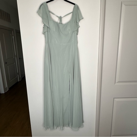 AZAZIE BONDI Agave Flowy Ruffled Chiffon Dress - Picture 13 of 13